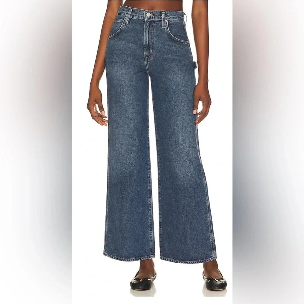 AGOLDE Magda Carpenter Jeans in Darkness Blue Size 29
